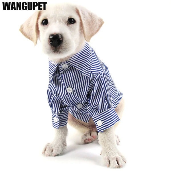 New stripe Dog Shirt Brand Leisure Clothing Fashion Social Casual Pet Shirt