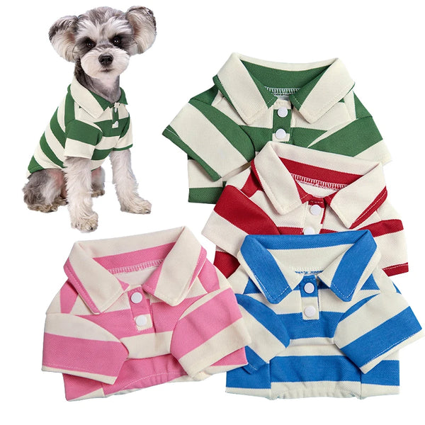 Pet Dog Polo Shirt Summer Dog Clothes Casual Clothing for Small Large Dogs T-shirt